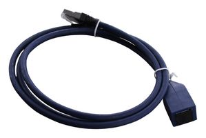 L-COM TRD626ADSZ-MPTL-5F Ethernet Cable, Cat6a, RJ45 Plug to RJ45 Jack, SFTP (Screened Foiled Twisted Pair), Blue, 1.5 m