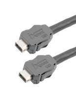 L-COM TRGIX601EC-BLK-1.5M Ethernet Cable, Cat6a, IX Type A Plug to IX Type A Plug, FUTP (Foiled Unshielded Twisted Pair)