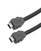 L-COM TRGIX601LZ-BLK-10M Ethernet Cable, Cat6a, IX Type A Plug to IX Type A Plug