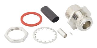 AMPHENOL RF 082-6785 RF / Coaxial Connector, N Coaxial, Straight Bulkhead Jack, Solder, Crimp, 50 ohm