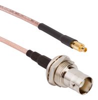 AMPHENOL RF 095-850-302M100 RF / Coaxial Cable Assembly, 3.3 ft, 1 m, RG316, MMCX Plug, BNC Bulkhead Jack, 50 ohm