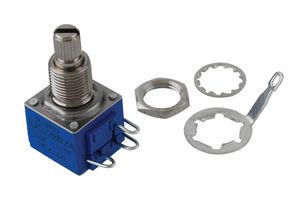 BOURNS 82A1D-Z28-BA0/254L Rotary Potentiometer, Conductive Plastic, 500 kohm, 1 Turns, Log (Audio), 250 mW, ± 10%, 82 Series
