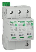 SCHNEIDER ELECTRIC M9L53690 Surge Protector, Surge Arrester, 3 Pole, Type 1, 75 kA, 1.1 kVAC, DIN Rail