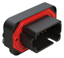 AMPHENOL SINE/TUCHEL AT13-18PA-BM01BK Automotive Connector, AT Series, Right Angle Panel Mount Receptacle, 18 Contacts, PCB Pin