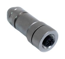 MUELLER ELECTRIC BU-12ZS32-PG9 Sensor Connector, PG9, M12, Female, 3 Positions, Screw Socket, Straight Cable Mount