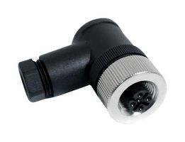 MUELLER ELECTRIC BU-12ZU26-PG7 Sensor Connector, PG7, M12, Female, 5 Positions, Screw Socket, Right Angle Cable Mount