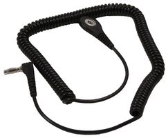 DESCO 91095 Anti Static Ground Cord, Relaxed Retraction, Coiled, Right Angle, 8.5ft