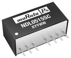 MURATA POWER SOLUTIONS NDL2415SC Isolated Through Hole DC/DC Converter, Miniature, ITE, SIP, 2:1, 2 W, 1 Output, 15 V