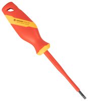 JONARD TOOLS INS-4100 Screwdriver, Slotted, 0.156" Tip, 7.5" Overall Length, 4" Blade Length, Chrome Vanadium Steel