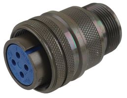 AMPHENOL INDUSTRIAL 97-3106A-18-10S(946) Circular Connector, 97 Series, MIL-DTL-5015 Series, Straight Plug, 4 Contacts, Solder Socket
