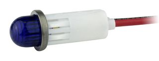 VCC / VISUAL COMMUNICATIONS COMPANY 1092A6-28V LED Panel Mount Indicator, Blue, 28 V, 12.7 mm, 25 mA, 3.2 cd