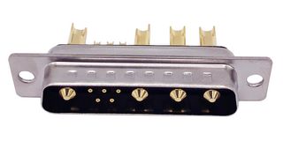 NORCOMP 680M9W4103L211 Combination Layout D Sub Connector, Power-D 680M Series, DB-9W4, Plug, 9 Contacts