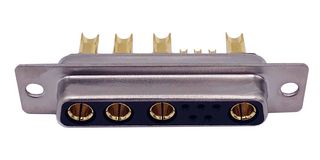 NORCOMP 680M9W4203L211 Combination Layout D Sub Connector, Power-D 680M Series, DB-9W4, Receptacle, 9 Contacts