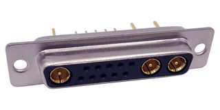 NORCOMP 683M13W3203L001 Combination Layout D Sub Connector, Power-D 683M Series, DB-13W3, Receptacle, 13 Contacts