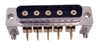 NORCOMP 685M5W5103L461 Combination Layout D Sub Connector, Power-D 685M Series, DB-5W5, Plug, 5 Contacts, 5 Power