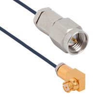 AMPHENOL SV MICROWAVE 7012-2006 RF / Coaxial Cable Assembly, 3 ", 76.2 mm, 0.047" Superflex, SMP Right Angle Jack, SMA Plug