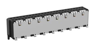 TE CONNECTIVITY - ERNI 224512-E Mezzanine Connector, Receptacle, 1 mm, 2 Rows, 50 Contacts, Surface Mount Straight, Copper Alloy