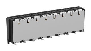 TE CONNECTIVITY - ERNI 224514-E Mezzanine Connector, Receptacle, 1 mm, 2 Rows, 50 Contacts, Surface Mount Straight, Copper Alloy