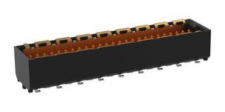 TE CONNECTIVITY - ERNI 144680-E Mezzanine Connector, Plug, 1 mm, 2 Rows, 50 Contacts, Surface Mount Straight, Copper Alloy