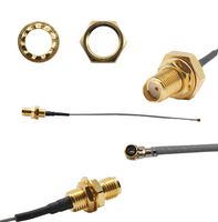 SIRETTA ASMGA005XA113S11 RF / Coaxial Cable Assembly, 2 ", 50 mm, 1.13mm, MHF4-Type Plug, SMA Bulkhead Jack, 50 ohm