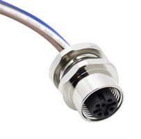 MUELLER ELECTRIC AI-T00206 Sensor Cable, A Coded, PG9, M12 Receptacle, Free End, 5 Positions, 500 mm, 19.7 "
