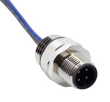 MUELLER ELECTRIC AI-T00213 Sensor Cable, A Coded, PG9, M12 Plug, Free End, 4 Positions, 1 m, 3.3 ft