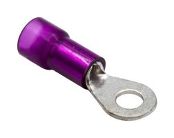 MUELLER ELECTRIC AI-50020N Ring Tongue Terminal, #6, 18 AWG, Red