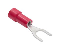 MUELLER ELECTRIC BU-191420007 Fork / Spade Tongue Terminal, 22AWG to 18AWG, #10, Vinyl