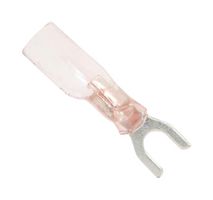 MUELLER ELECTRIC BU-191640008 Fork / Spade Tongue Terminal, 22AWG to 18AWG, #10, Heat Shrink Nyax