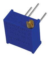 BOURNS 3296P-1-103LF Trimmer, Multi Turn, Cermet, Side Adjust, 10 kohm, Through Hole, 25 Turns