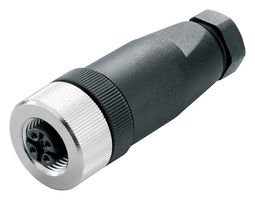 WEIDMULLER 9457240000 Sensor Connector, M12, Female, 4 Positions, Screw Socket, Cable Mount