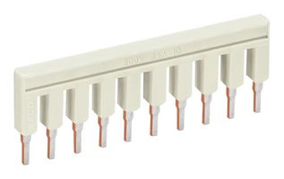 WAGO 2002-410/000-005 Jumper (Busbar), Red, Jumper, Wago TOPJOB S 2002 Series Rail Mount Terminal Blocks, 10 Positions