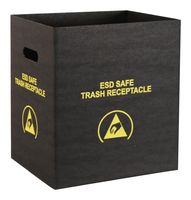 PROTEKTIVE PAK 37814 Antistatic Storage, Waste Basket, 12.5 ", 317.5 mm, 10 ", 254 mm, 14 "