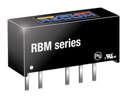 RECOM POWER RBM-1212D Isolated Through Hole DC/DC Converter, Medical, Micro SIP, 1:1, 1 W, 2 Output, 12 V