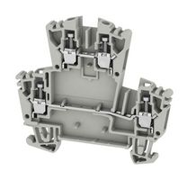 WEIDMULLER 1067970000 DIN Rail Mount Terminal Block, Feed Thru, 4 Positions, 30 AWG, 12 AWG, 4 mm², Screw, 24 A