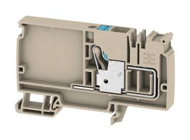 WEIDMULLER 1988180000 DIN Rail Mount Terminal Block, Supply Term, 1 Positions, 20 AWG, 6 AWG, 10 mm², Push In, 57 A