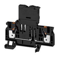 WEIDMULLER 2429870000 Fused Terminal Block, 2 Positions, 26 AWG, 12 AWG, 4 mm², Push In, 6.3 A