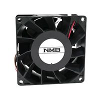 NMB TECHNOLOGIES 08038DA-12T-E6E-F DC Axial Fan, Brushless, 12 V, Square, 80 mm, 38 mm, Ball Bearing, 137.7 CFM