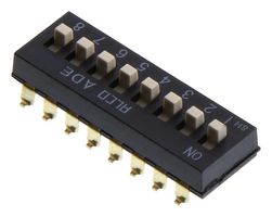 AMP - TE CONNECTIVITY 1-1825058-6 DIP / SIP Switch, 7 Circuits, Slide, Surface Mount, SPST, 24 V, 25 mA