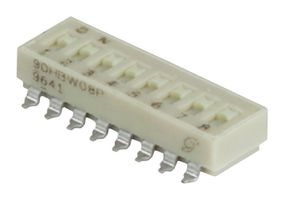 GRAYHILL 90HBW04PT DIP / SIP Switch, Flush Slide, 4 Circuits, Slide, Surface Mount, SPST, 6 V, 100 mA