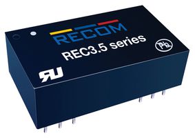 RECOM POWER REC3.5-0505SRW/R10/A Isolated Through Hole DC/DC Converter, DIP, 2:1, 3.5 W, 1 Output, 5 V