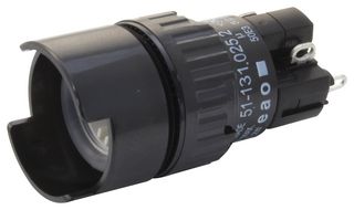 EAO 51-261.0252 Pushbutton Switch, 51 Series, 16 mm, SPST-NO, SPST-NC, Maintained, Rectangular Raised