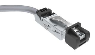 AMPHENOL COMMUNICATIONS SOLUTIONS DRPC11A009040 Ethernet Cable, Cat6a, RJ45 Plug to Free End, SFTP (Screened Foiled Twisted Pair), Gray, 1 m
