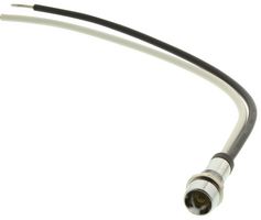 LUMEX SSI-LXR9126SYD110V LED Panel Mount Indicator, QuasarBrite, Yellow, 120 VAC, 8.2 mm, 170 mcd, Not Rated