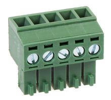 MULTICOMP PRO MC000059 Pluggable Terminal Block, 3.5 mm, 5 Positions, 26 AWG, 16 AWG, Screw