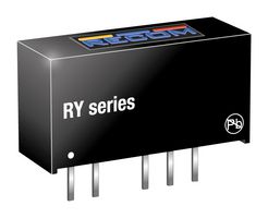 RECOM POWER RY-1205S Isolated Through Hole DC/DC Converter, ITE, SIP, 1:1, 1 W, 1 Output, 5 V