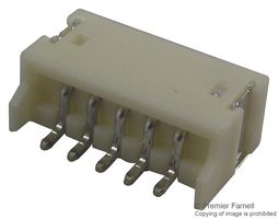 JST / JAPAN SOLDERLESS TERMINALS S5B-ZR-SM4A-TF(LF)(SN) Pin Header, Wire-to-Board, 1.5 mm, 1 Rows, 5 Contacts, Surface Mount, ZH Series