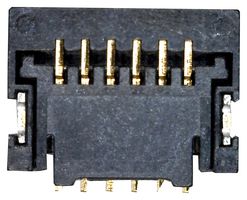 AMPHENOL COMMUNICATIONS SOLUTIONS 59453-061110ECHLF FFC / FPC Board Connector, 0.5 mm, 6 Contacts, Receptacle, FCI 59453 Series, Surface Mount