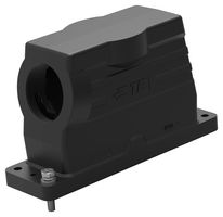 TE CONNECTIVITY T1916240163-001 Heavy Duty Connector, M63, Hood, Side Entry, Aluminum Alloy Body, Screw, H24B