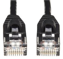 EATON TRIPP LITE N261-S25-BK Ethernet Cable, Cat6a, RJ45 Plug to RJ45 Plug, UTP (Unshielded Twisted Pair), Black, 7.62 m